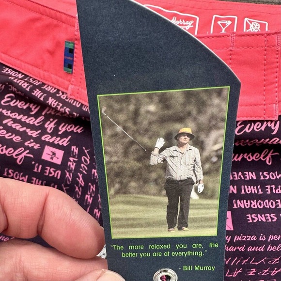 William Murray Board Shorts Men 32 Words Of Wisdom Print Polyester Beach Golf - Picture 6 of 11